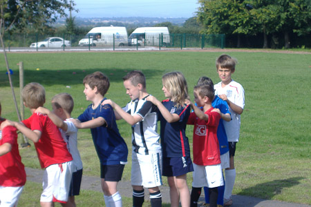 In school time football coaching